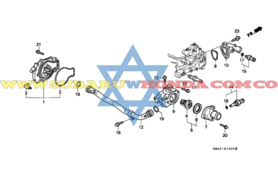 Tubo agua Accord 1993