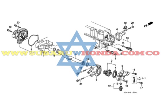 Base termostato grande Civic 1998