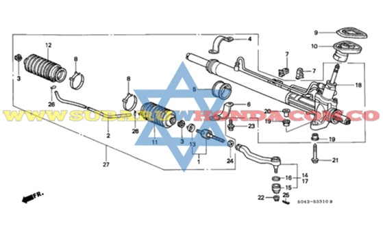 Caja de direccion Civic 1997