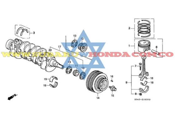 Casquetes biela Civic 1996