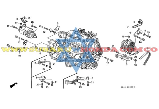 Correa alternador Civic 1996