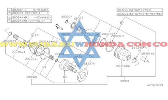 Guardapolvos eje acople Tribeca 2013