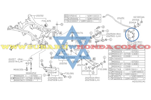 Muñeco trasero derecho Tribeca 2013