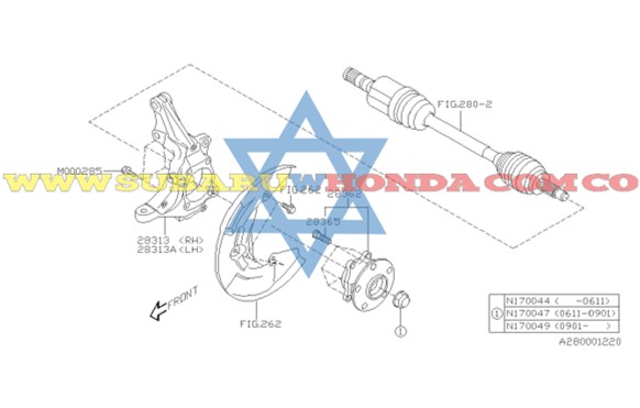 Rodamiento delantero Tribeca 2013