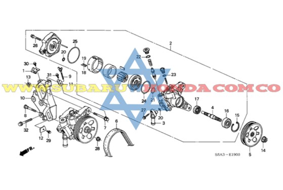 Polea bomba dirección Civic 2002