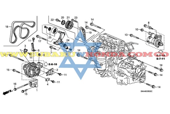 Correa serpentina Civic 2006