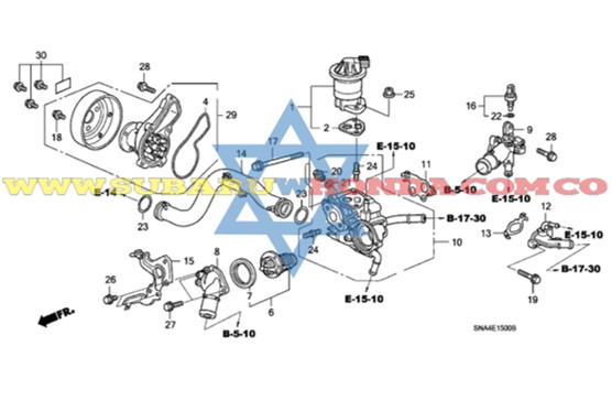 Tubo de agua Civic 2008