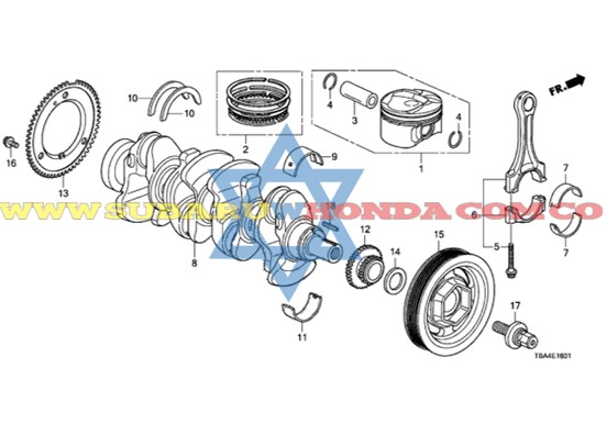 Tornillo polea cigueñal Civic 2016