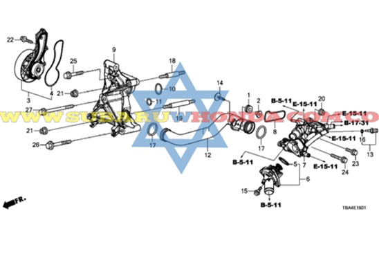 Tubo de agua Civic 2017