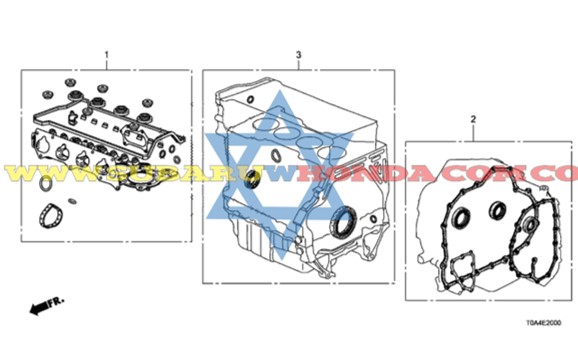 Empaquetadura motor Honda CRV 2013
