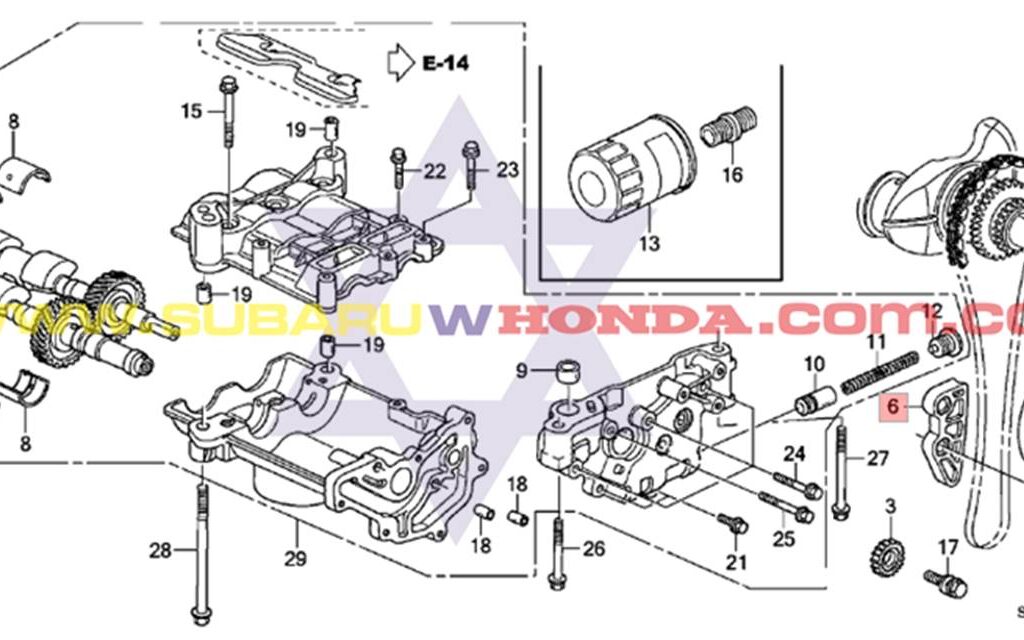 Guía balanceadora cadena bomba de aceite Honda CRV 2011