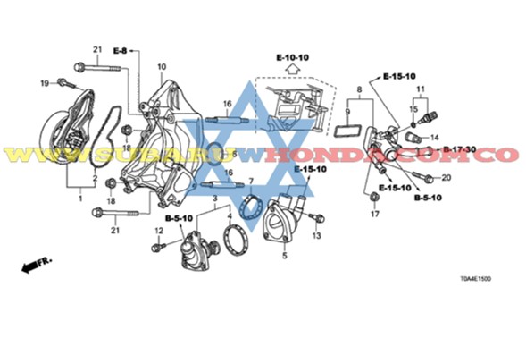 Bomba de agua Honda CRV 2014