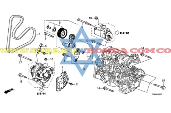 Correa del alternador Honda CRV 2015