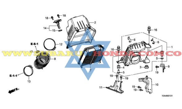 Manguera filtro de aire Honda CRV 2016