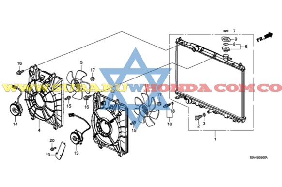 Motoventilador agua Honda CRV 2014