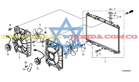 Motoventilador aire Honda CRV 2016