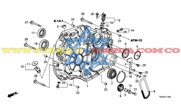 Retén caja Honda CRV 2016