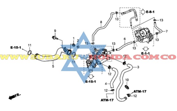 Tubo de agua Honda CRV 2015