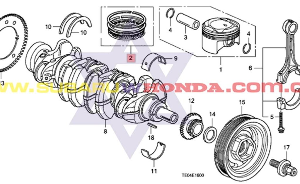 Cuña del cigueñal Honda CRV 2021
