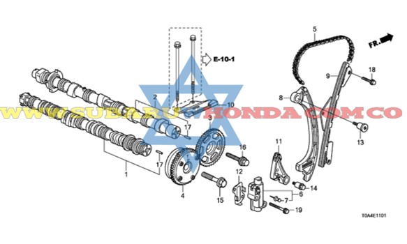 Polea desfasable eje de levas VTC Honda CRV 2020