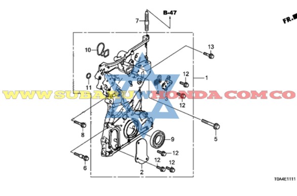 Retén cigueñal pequeño Honda CRV 2020
