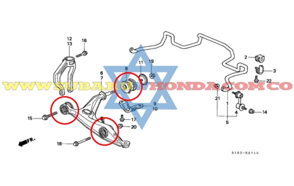 Bujes tijeras Honda CRV 1999 catalogo