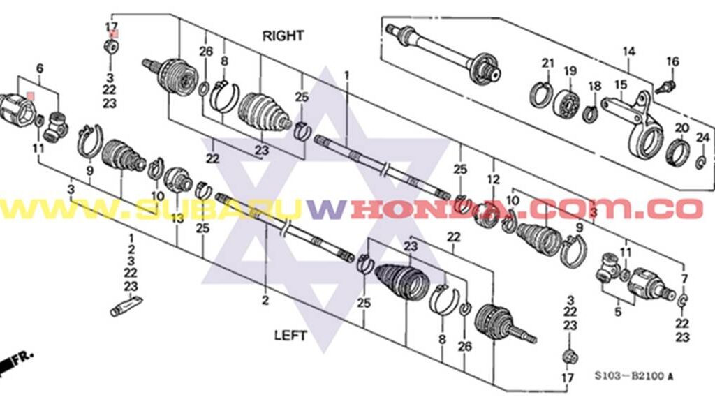 Ejes delanteros CRV 1999