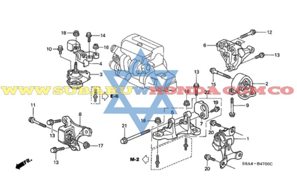 Soportes motor CRV 2002 mecánica