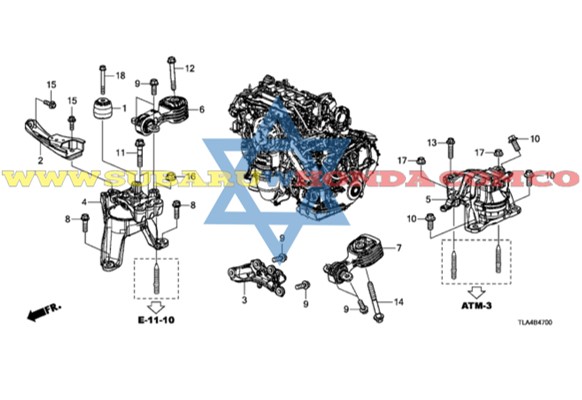 Soportes motor Honda CRV 2019