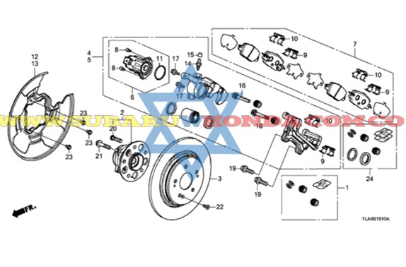 Disco de frenos traseros Honda CRV 2020