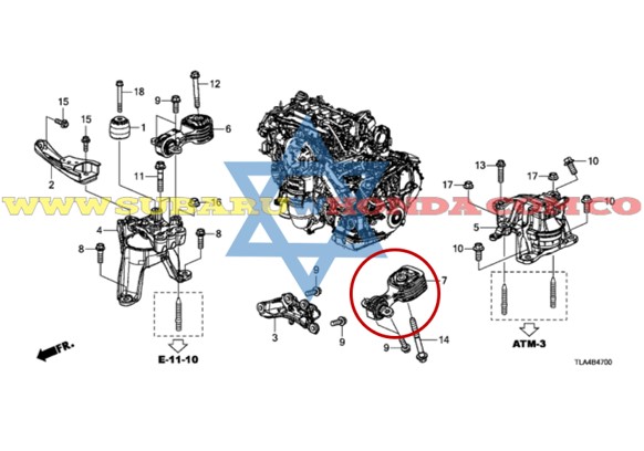 Soporte motor izquierdo Honda CRV 2020