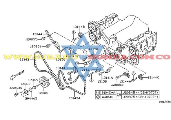Polea cigueñal Subaru Forester 2005