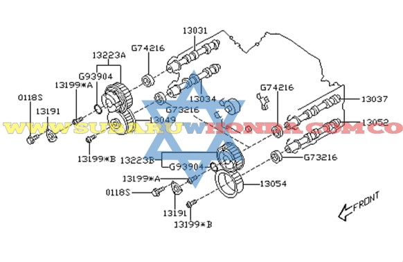 Poleas eje levas Forester 2004