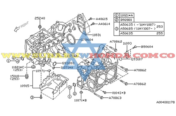 Retén volante Forester 2004