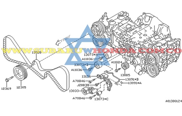 Correa de repartición Forester 2009