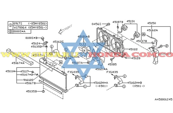 Manguera inferior radiador Forester 2009