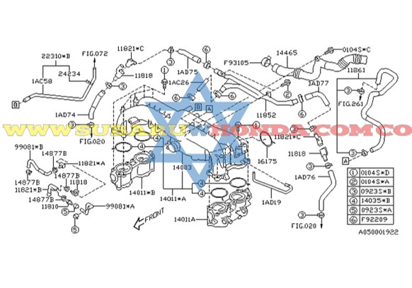 Sensor PCV Forester 2008