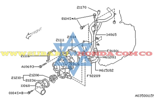 Bomba de agua Subaru Forester 2010
