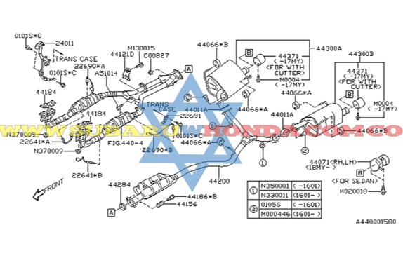 Empaque múltiple de escape Forester 2010