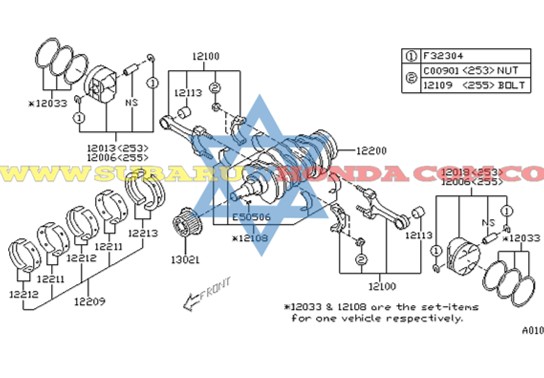 Anillos Subaru Forester 2011