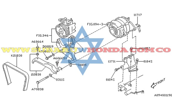 Correa del alternador Forester 2012