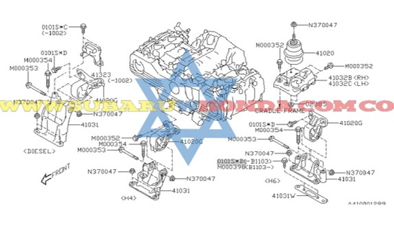 Motor Subaru Forester 2011