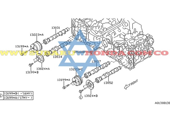 Polea eje levas izquierda escape Forester 2013