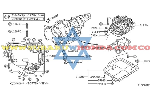 Caja de cambios automática Forester 2014
