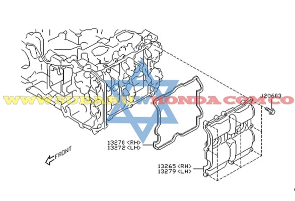 Empaque tapa válvulas derecho Forester 2016