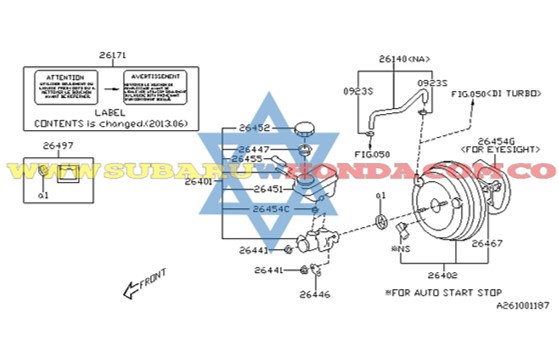 Bomba principal de clutch Forester 2019