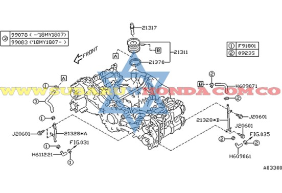 Filtro enfriador de aceite Forester 2015