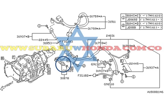 Sensor presion de aceite caja Forester 2015