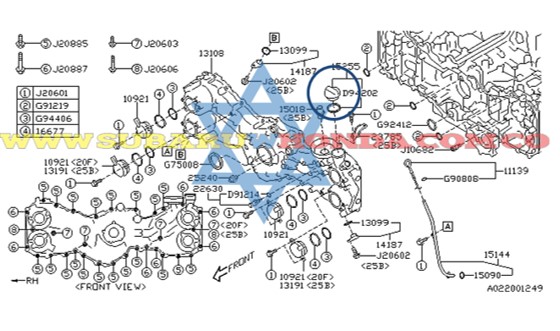 Tapa llenado aceite Forester 2021