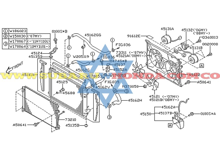 Motoventilador Subaru Tribeca 2007